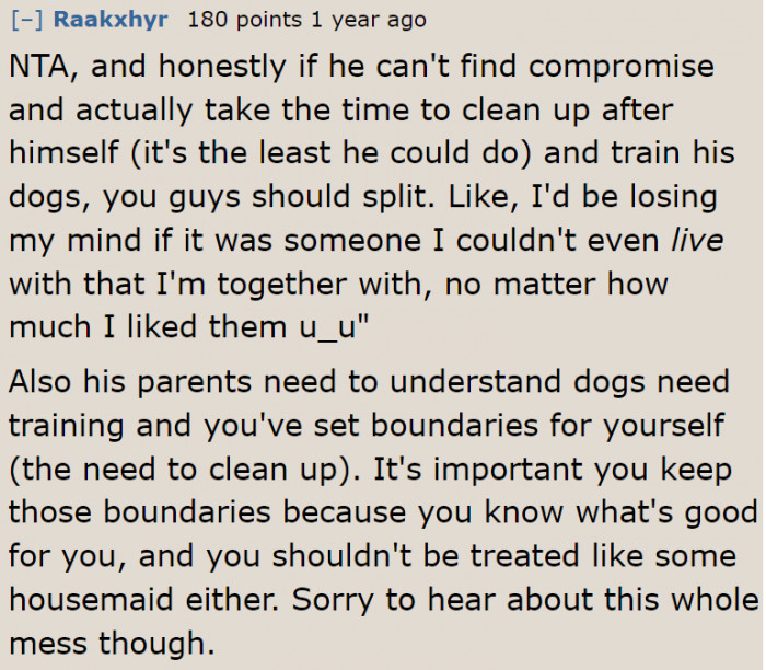 We don't think he'll ever compromise.