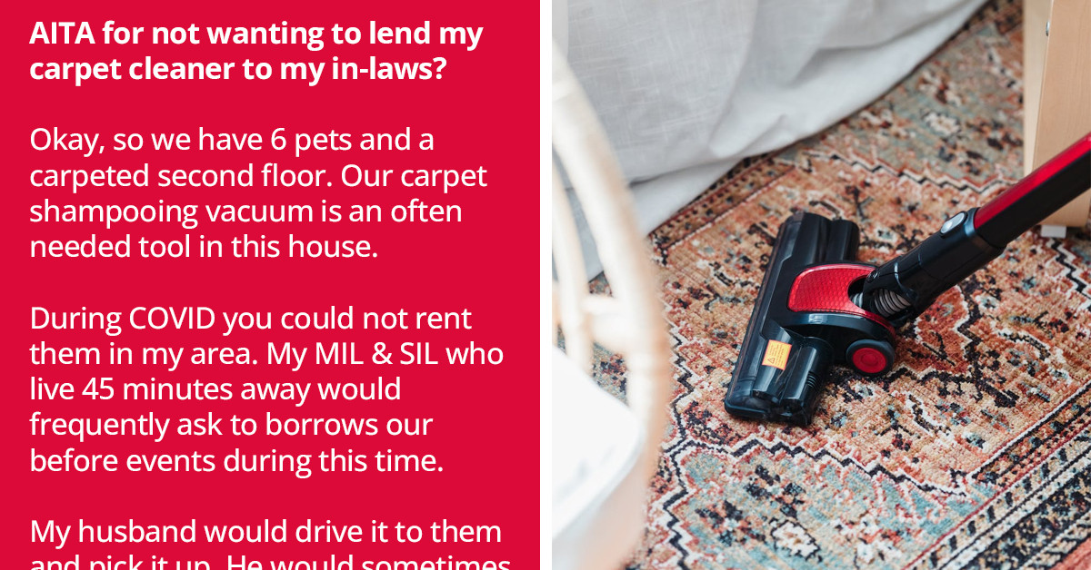 Dog Owner Going Nuts Because Her Husband’s Family Is Constantly Borrowing Their Carpet Cleaning System