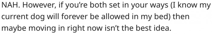 7. Moving in together might not be a good idea at this time.