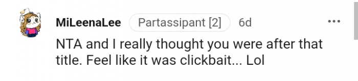 This Redditor thought she was after the title