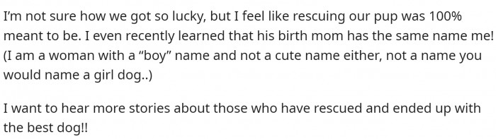 OP says that the family was incredibly lucky and wonders