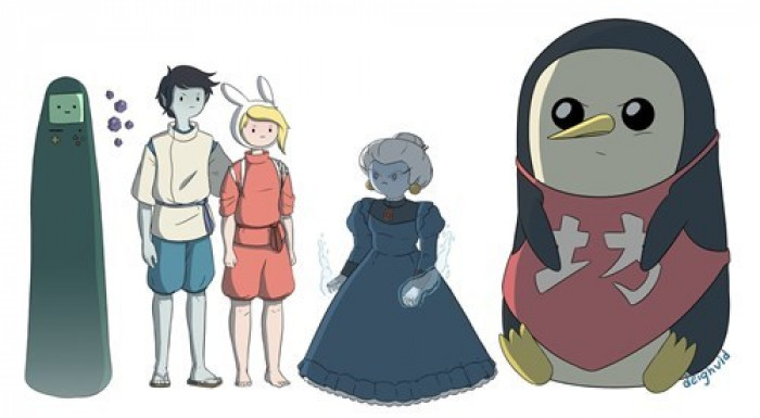 18. Adventure Time + Spirited Away