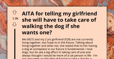 Woman Upset With BF For Allowing Her To Get Dog But Refusing To Share Responsibilities