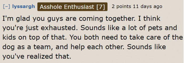 Other Redditors understand that people can get demotivated when they're exhausted.