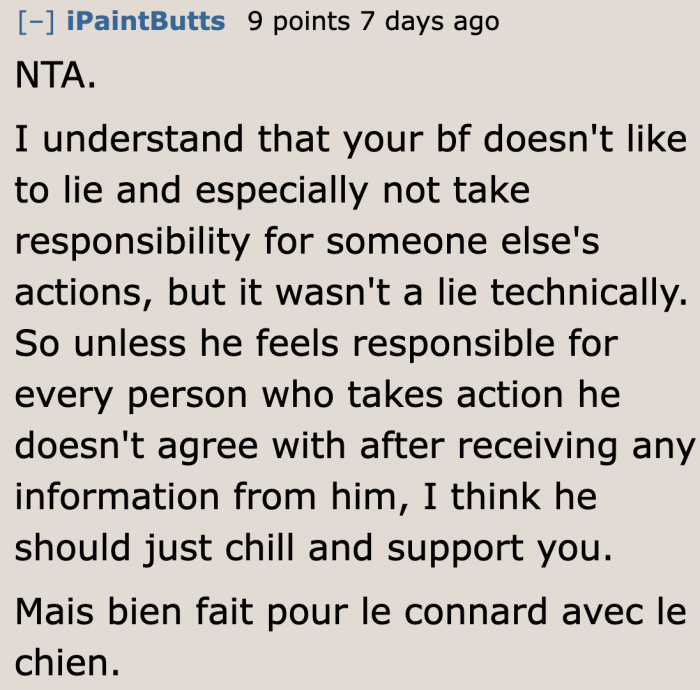 All the Boyfriend Needed to Do Was Chill.