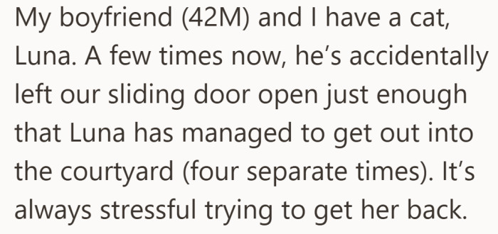 Luna already has a proven track record of slipping past that door, which is why her worry runs high.