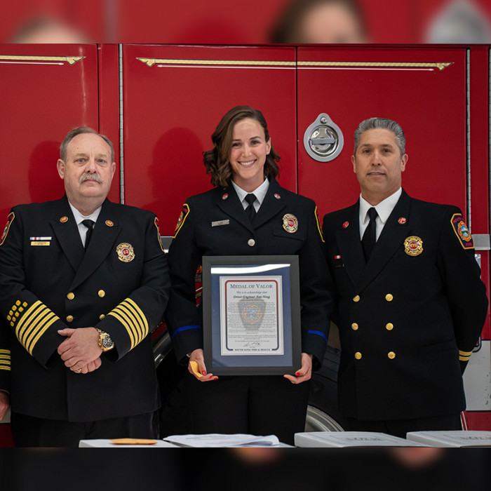 The certified animal gatherer is more than just a cat mom; she was also awarded a Medal of Valor for heroically saving a man trapped in a sinking car!