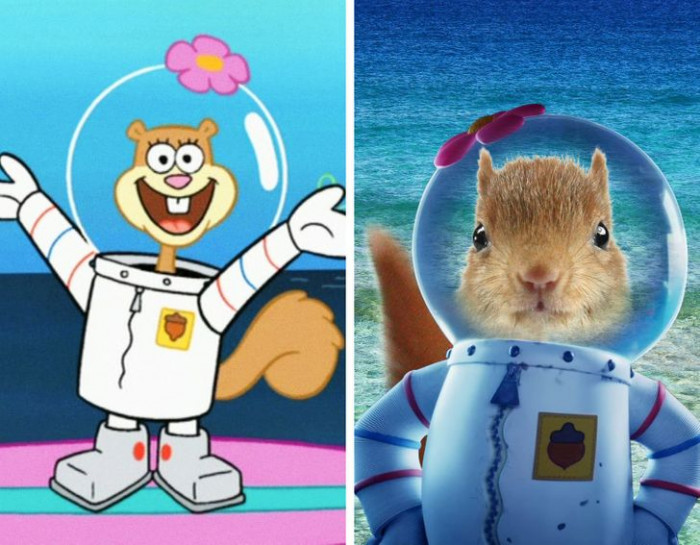 12. Sandy's real-life version looks a lot cuter than the original animated one, right?