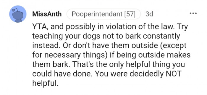 12. The only helpful thing you could have done