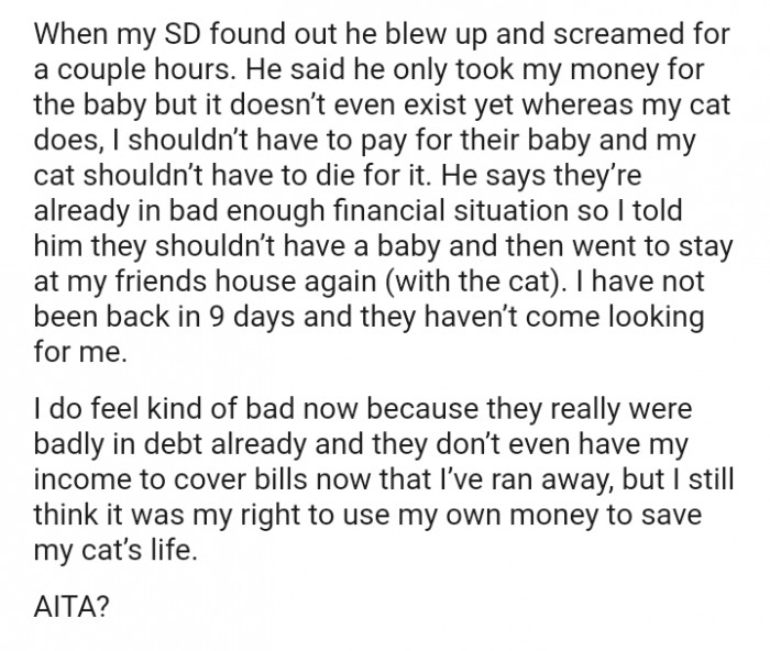 They are already in a bad enough financial situation