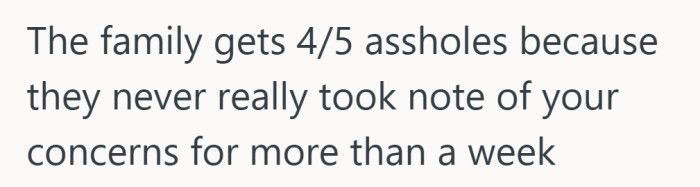 Apparently one week of effort does not earn a passing score.