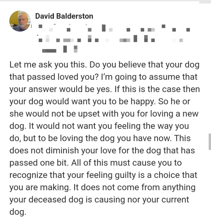 8. It won't diminish the love for the dog