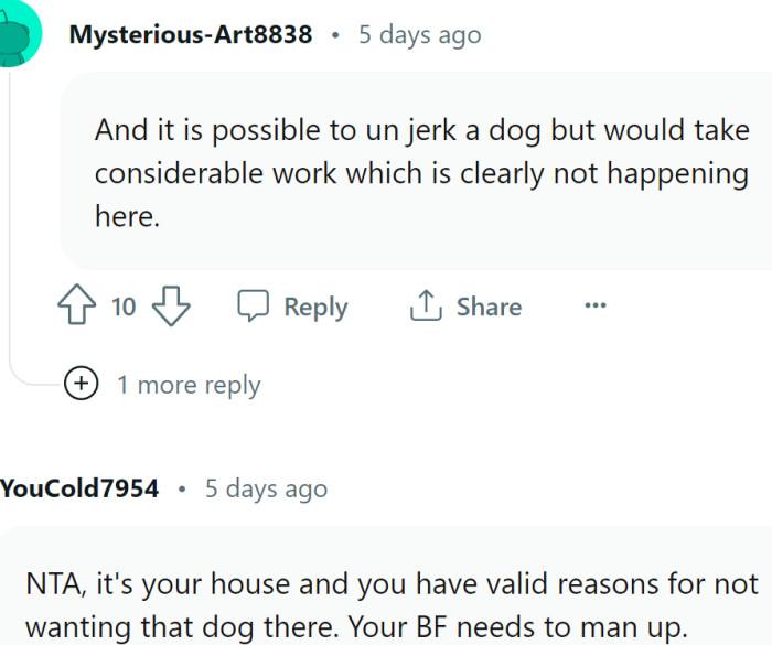 It is possible to retrain the dog, but it requires a lot of work