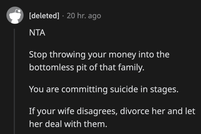 OP's money will run out faster than his parents-in-law's needs