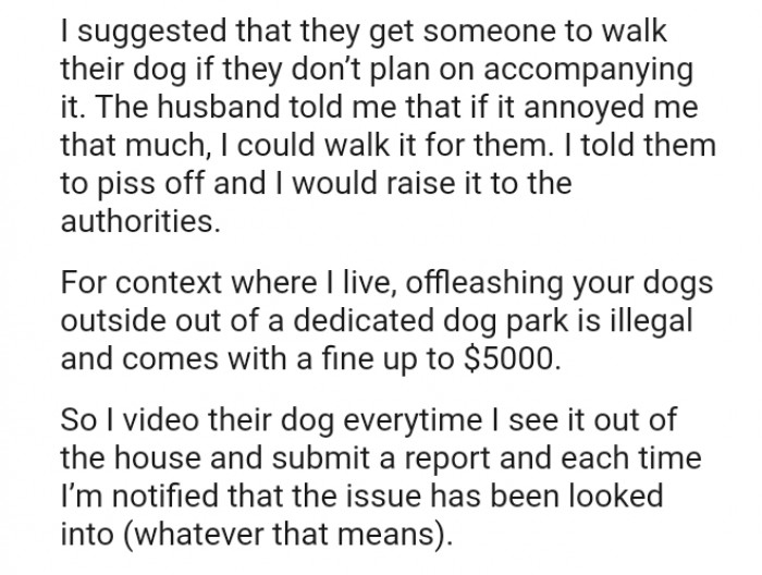 The OP Decided to Report the Situation to the Authorities