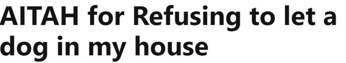 Woman holding a leash, standing near a doorway with household dogs nearby