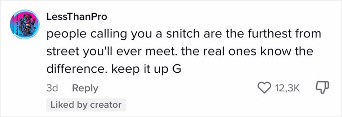 First off, this person defends the original posters and encourages them to keep doing what they are doing.