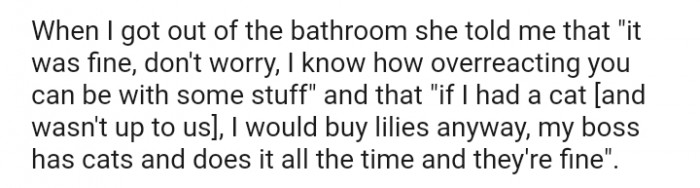 I know how overreacting you can be with some things