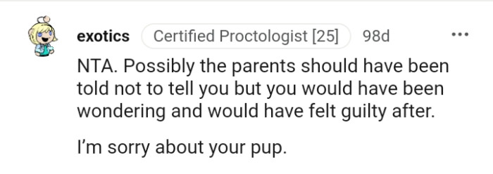 You would have been wondering if your parents hadn't told you