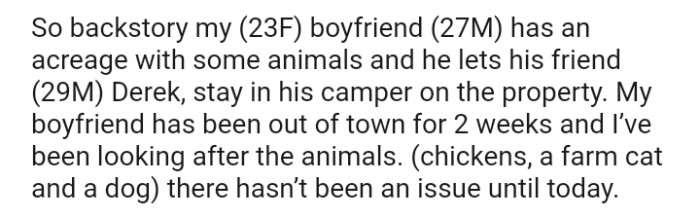 My boyfriend has been out of town