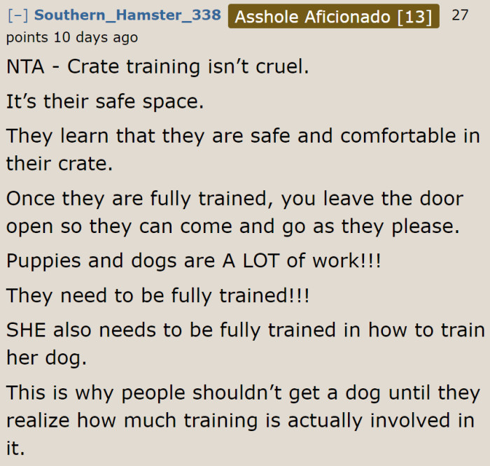 Redditors mostly sided with the OP, but others think that it's partly her fault.