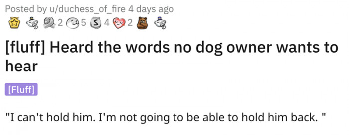 I heard the words...