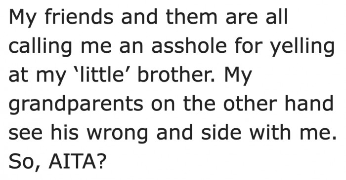 The parents are on the little brat's side, but her grandparents are on her side.