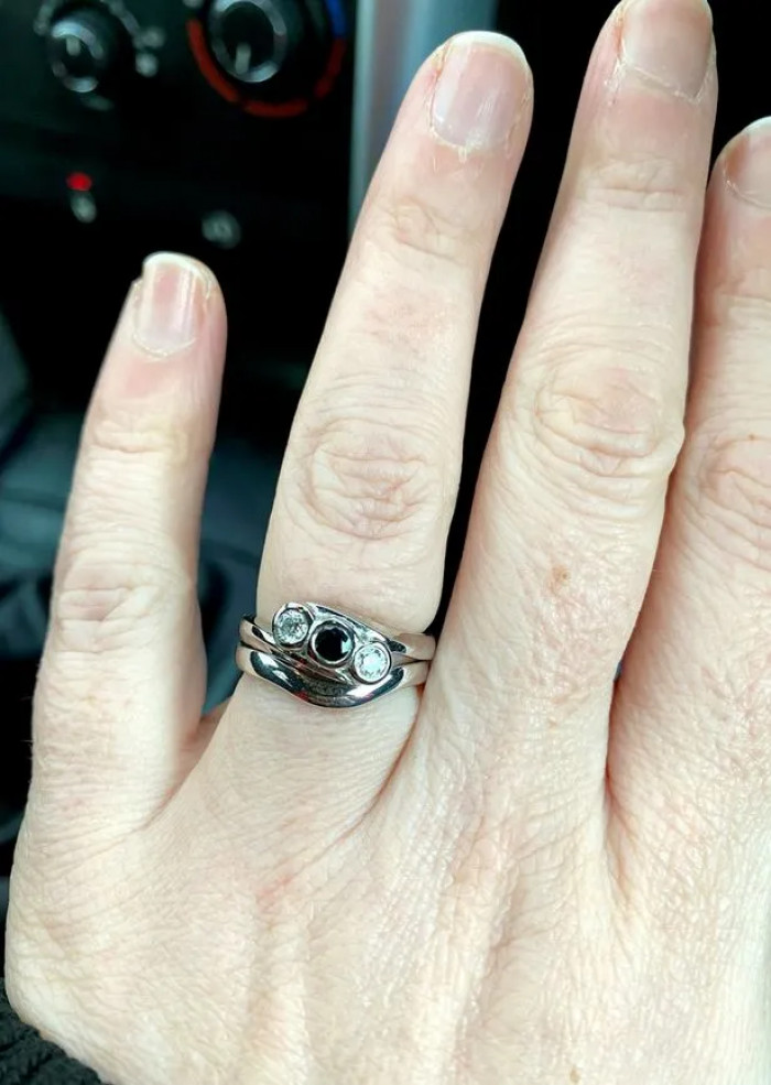 When the ring came out, it needed a good soaking and scrubbing