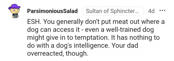 It has nothing to do with the dog's intelligence
