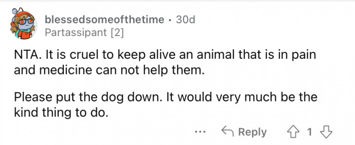 "It would very much be the kind thing to do."