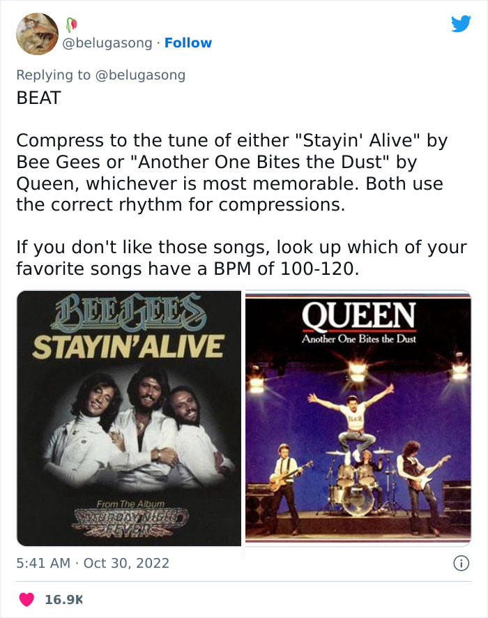 Beat. Knowing the tune to either 