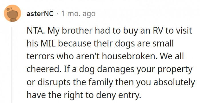 5. It's OP's right to protect his property and his sanity