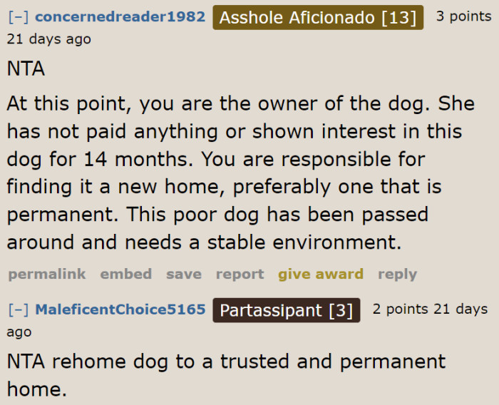 What the OP is doing is a responsible move, and it's definitely more responsible than what her friend plans to do with the dog.