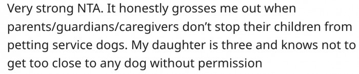 3. Parents should teach their kids not to pet dogs without permission.
