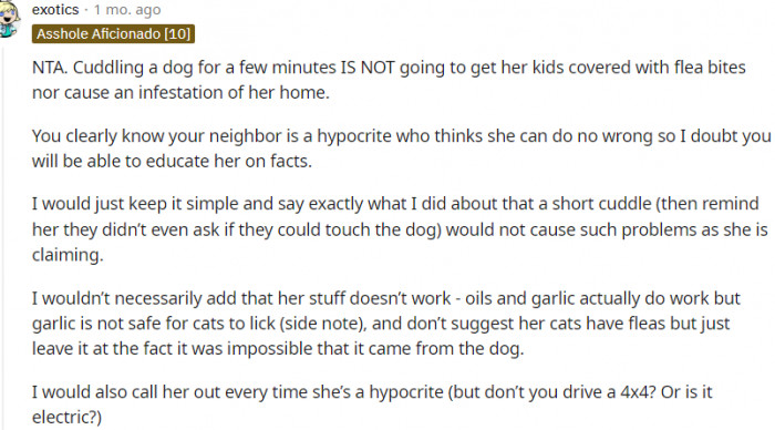 9. You neighbor is clearly a hypocrite