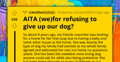 Worried Dog Parent Asks If She's An A**hole For Refusing To Give Her Dog Of Eight Years Back To Its Original Owner