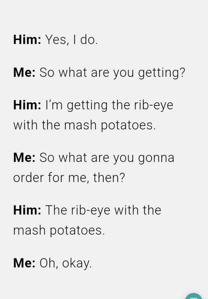 Rib eye with mashed potatoes