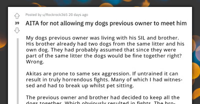 Redditor Refuses To Let Their Dog’s Previous Owner See It Because Of The Maltreatment It Suffered In The Past