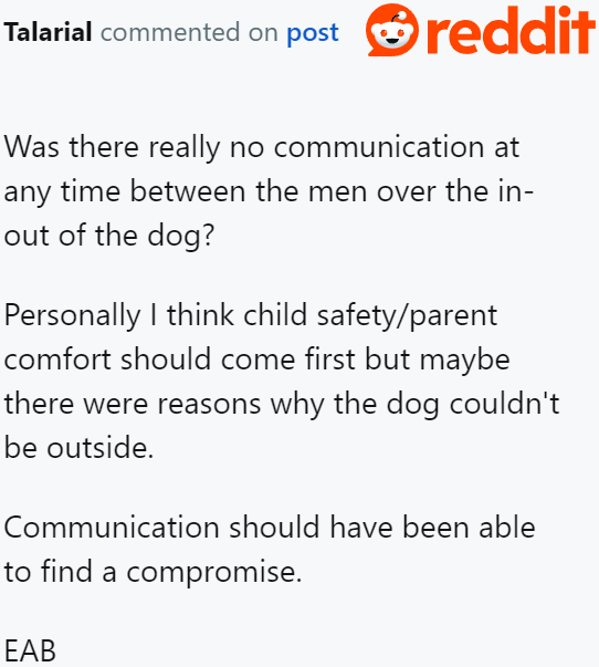 The owner should prioritize the safety of the children. It wouldn't hurt to keep the dog away while they have visitors.