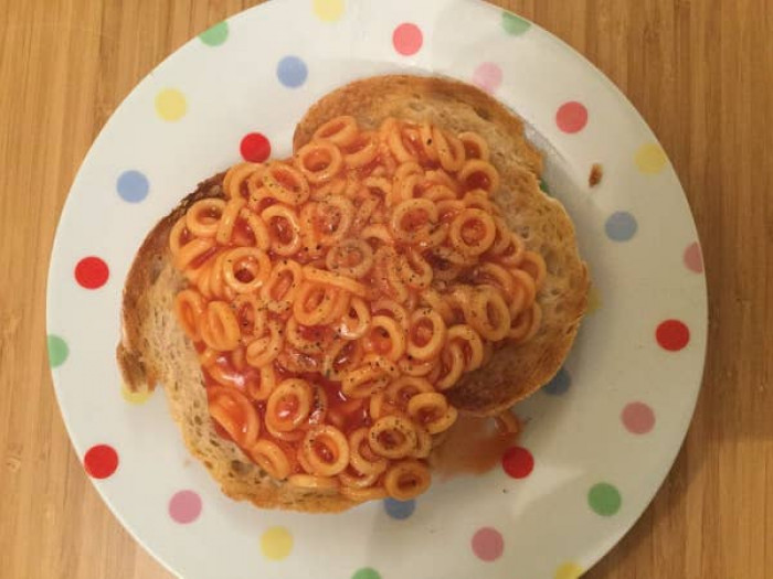 20. Spaghetti O's on toast