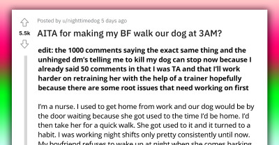 Redditor Locks Herself In The Bathroom And Makes Her BF Walk Their Dog At 3AM, All Because Of The Bad Habit She Created