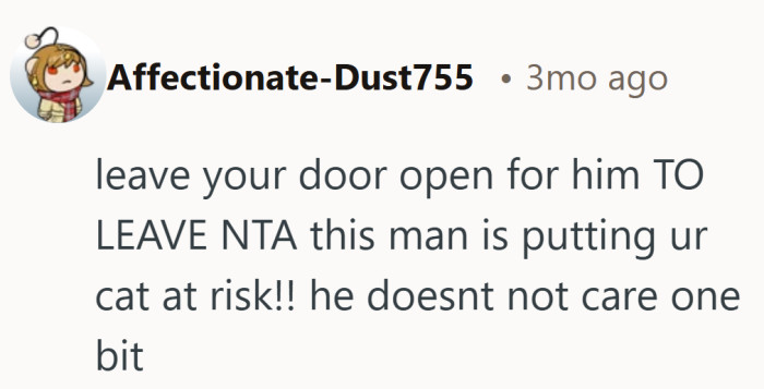 The issue wasn’t her pet slipping out. It was him acting like the risk didn’t count.