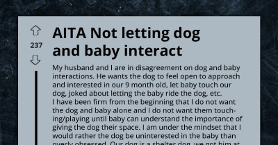 A Redditor Is Setting Firm Boundaries Between Her Dog And Her Baby, But Husband Is Not On Board
