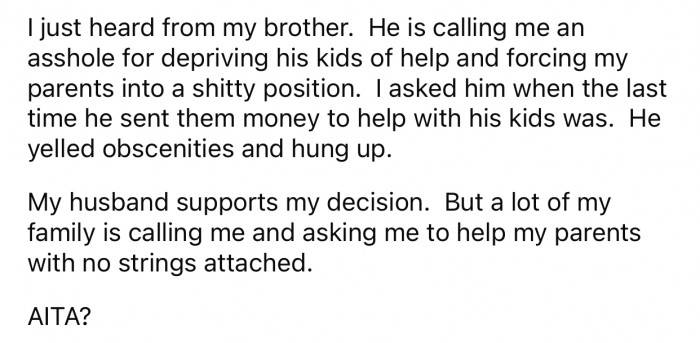 The family's reaction made OP doubt her decision, so she decided to consult with the Reddit community.