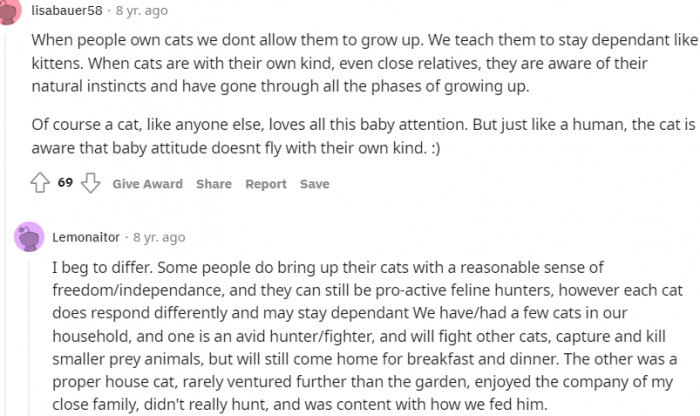 11. We teach them to stay dependant like kittens