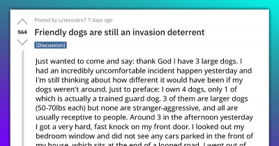 Redditor's Story Proves That Friendly Dogs Have Been And Are Still An Invasion Deterrent