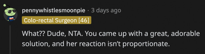 They should really have a talk why the wife is so upset about this