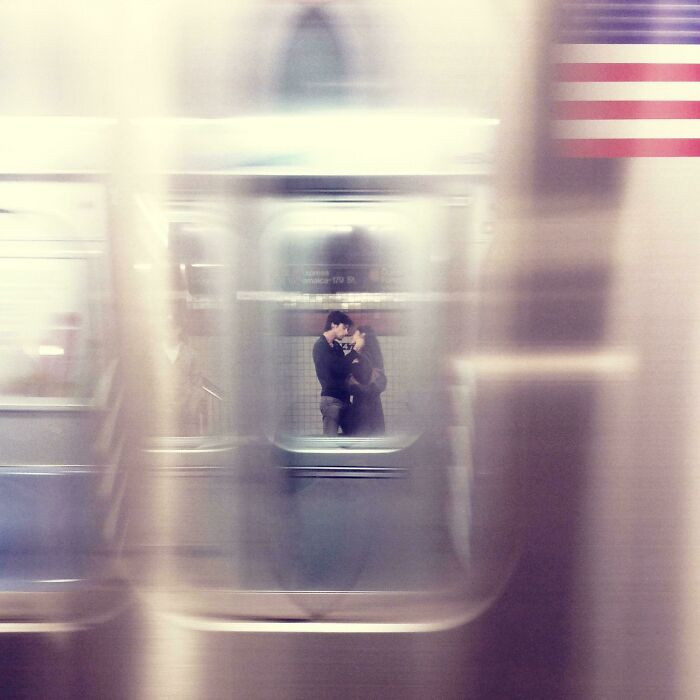 49. ITAP Though A Moving Subway Carriage On A NYC Visit On Memorial Day A Year Or So Ago. Total Fluke Shot On A Phone Camera