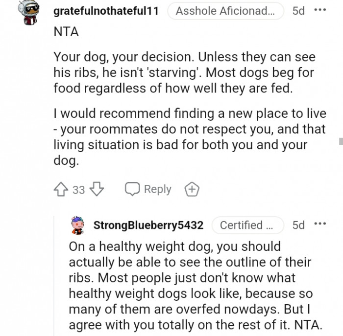 14. Unless They Can See His Ribs, He Isn't Starving