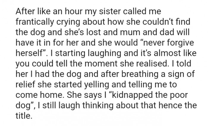 The OP started laughing, and it’s almost like you could tell the moment she realized